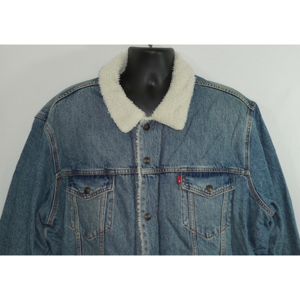 Levi's Sherpa Trucker Jean Jacket XXL - Picture 3 of 10